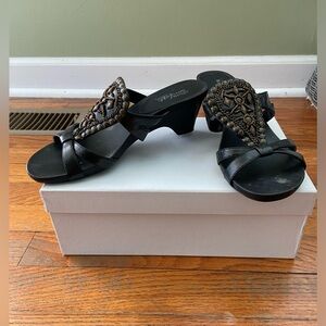 Strictly Comfort black dress sandals size 7